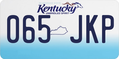 KY license plate 065JKP