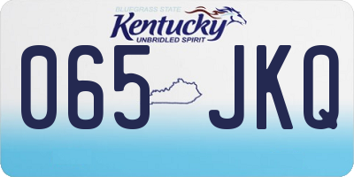 KY license plate 065JKQ