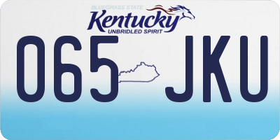 KY license plate 065JKU