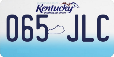 KY license plate 065JLC