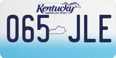 KY license plate 065JLE