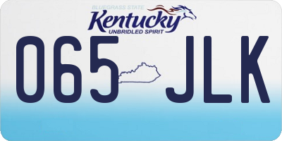 KY license plate 065JLK