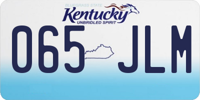 KY license plate 065JLM