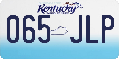KY license plate 065JLP