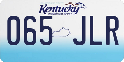 KY license plate 065JLR