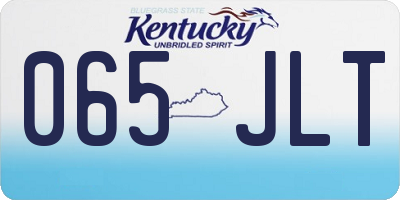 KY license plate 065JLT