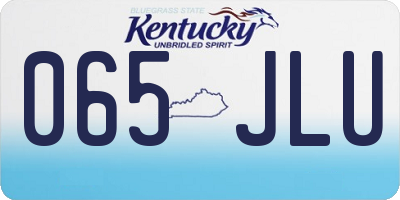 KY license plate 065JLU