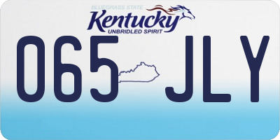 KY license plate 065JLY