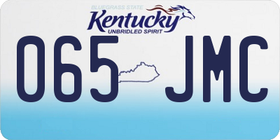 KY license plate 065JMC