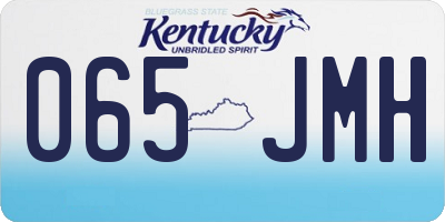 KY license plate 065JMH
