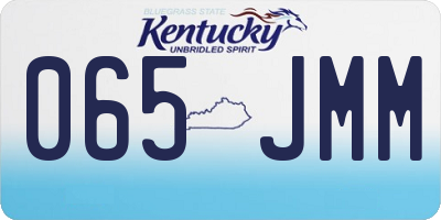 KY license plate 065JMM