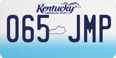 KY license plate 065JMP
