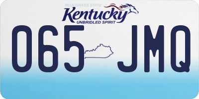 KY license plate 065JMQ