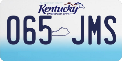 KY license plate 065JMS