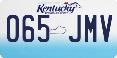 KY license plate 065JMV