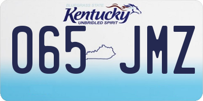 KY license plate 065JMZ