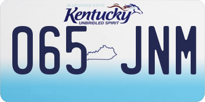 KY license plate 065JNM