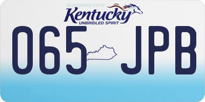 KY license plate 065JPB