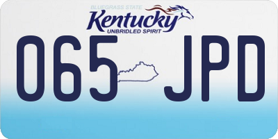 KY license plate 065JPD