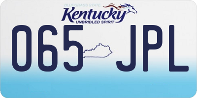 KY license plate 065JPL