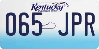 KY license plate 065JPR