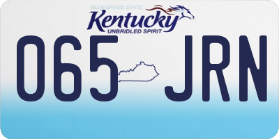 KY license plate 065JRN