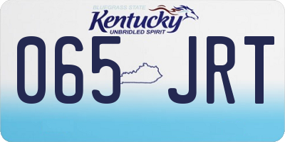 KY license plate 065JRT