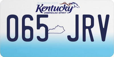 KY license plate 065JRV