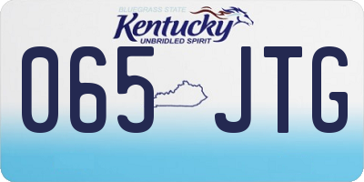 KY license plate 065JTG