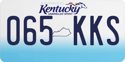 KY license plate 065KKS