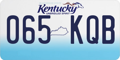 KY license plate 065KQB