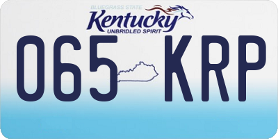 KY license plate 065KRP