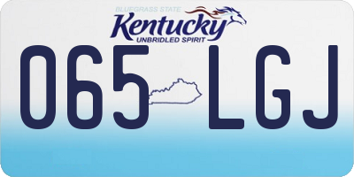 KY license plate 065LGJ