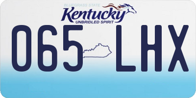 KY license plate 065LHX