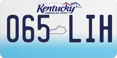 KY license plate 065LIH