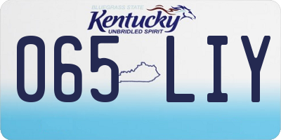 KY license plate 065LIY