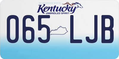 KY license plate 065LJB