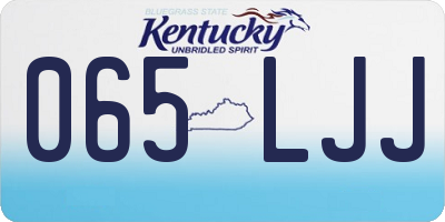 KY license plate 065LJJ