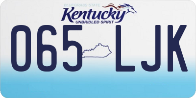 KY license plate 065LJK
