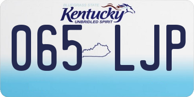 KY license plate 065LJP