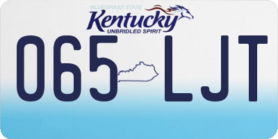 KY license plate 065LJT
