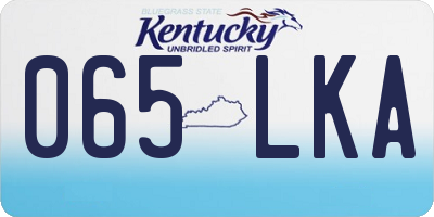 KY license plate 065LKA