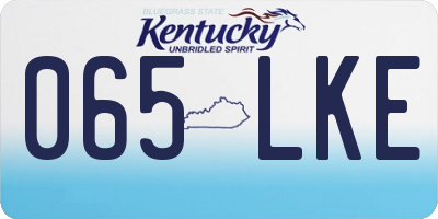 KY license plate 065LKE