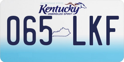 KY license plate 065LKF