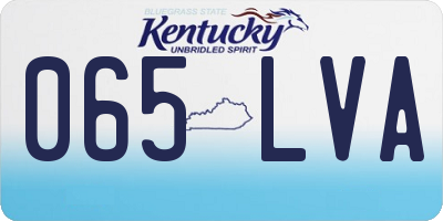KY license plate 065LVA