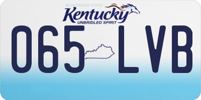 KY license plate 065LVB