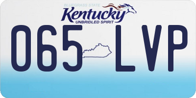 KY license plate 065LVP