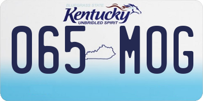 KY license plate 065MOG