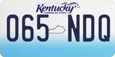 KY license plate 065NDQ