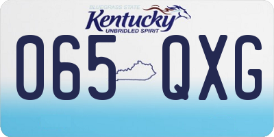 KY license plate 065QXG